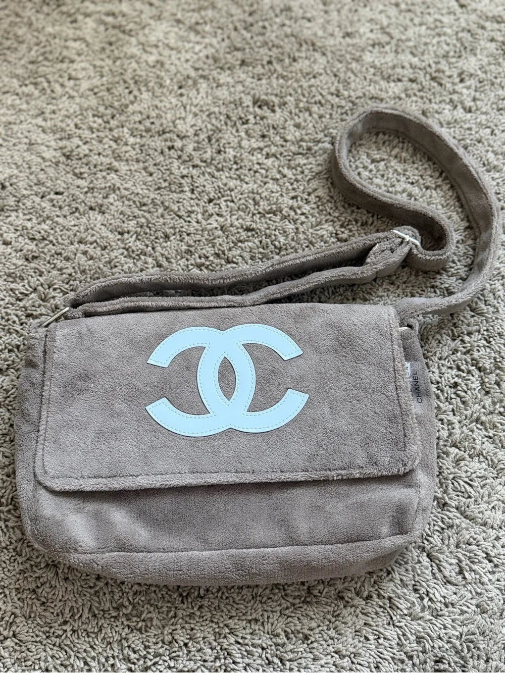 CHANEL Novelty Puch Frizzy Fluffy Crossbody Bag